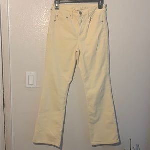 Yellow/Cream corduroy pants